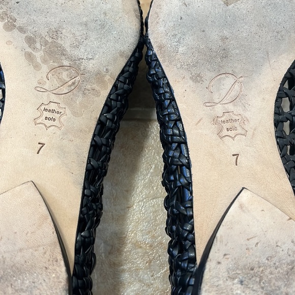 Delman Shana Woven Leather Flats with bow detail size 7 pin up feminine - Picture 8 of 12
